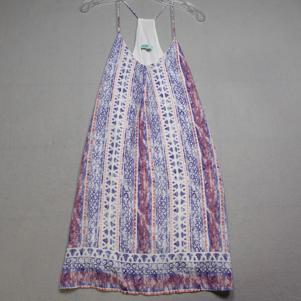 Karlie Dress Womens M Multicolor Halter Sundress Lined Strappy Summer Casual